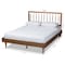 Baxton Studio Sora Mid-Century Modern Ash Walnut Finished Wood King Size Platform Bed 180-11111-9816-Zoro - alternate 10